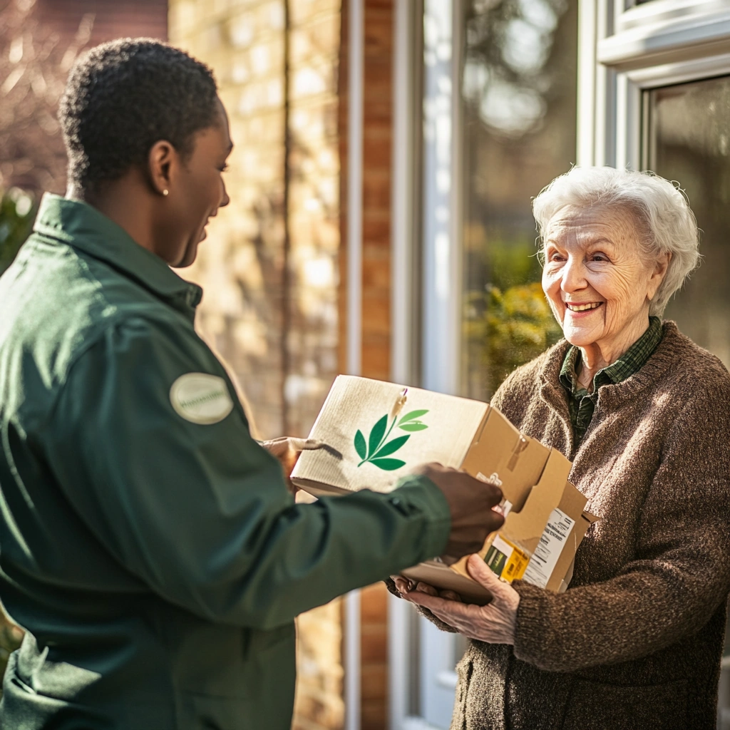 Ілюстрація доставки їжі
